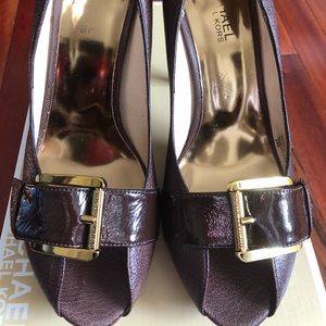 Michael Kors peep toe pumps
